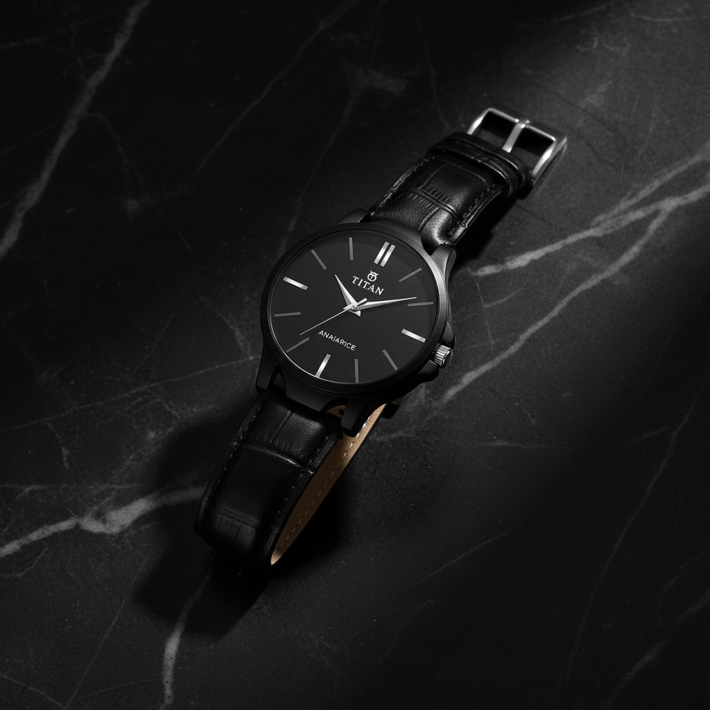 Men's Analog Leather Watch