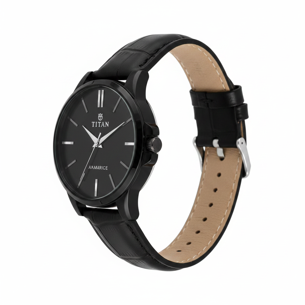 Men's Analog Leather Watch